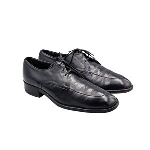 Freeman‎ Men's Size 11 D Vintage FreeFlex Black Soft Leather Apron Toe Oxfords